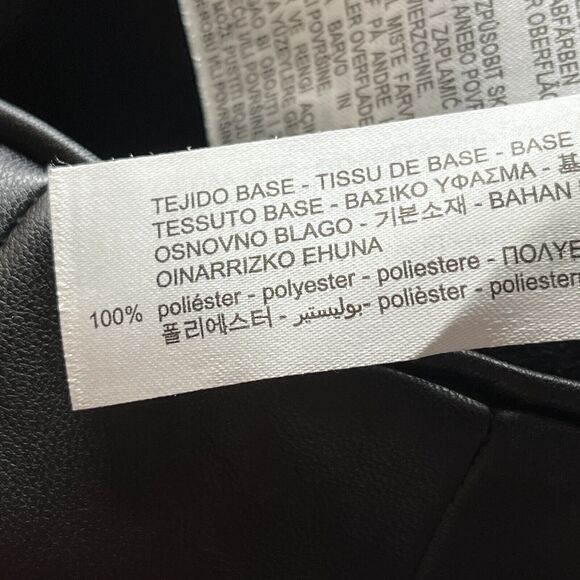 Zara‎ Pants Size Small Buttery Faux Leather Slim Jogger Zip Cuff Business Casual - Picture 8 of 12